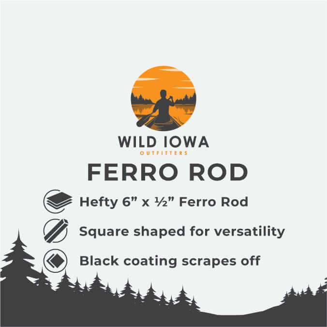 6" Ferro Rod Firestarter